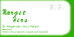 margit hirs business card